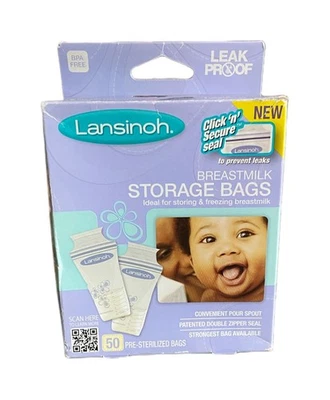 Bolsas de almacenamiento de leche materna Lansinoh para madres lactantes 50 quilates Foto 1 de 2