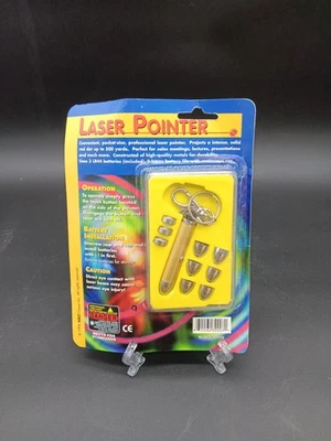 Vintage Retro Laser Pointer Key ChainSilver Color New Old Stock  - Image 1 of 4