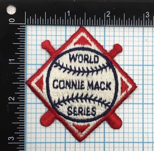 VINTAGE CONNIE MACK WORLD SERIES AMATEUR BASEBALL 3" CLOTH EMBROIDERED PATCH - Picture 1 of 2