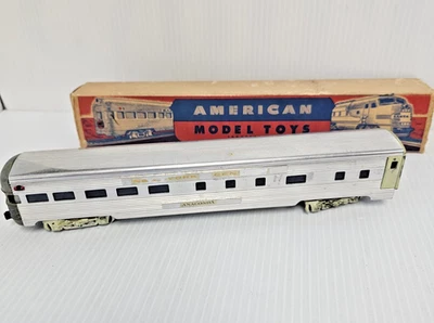 American Model Toys H-007 HO Scale Aluminum Streamliner Passenger Car and Box - Image 1 of 4