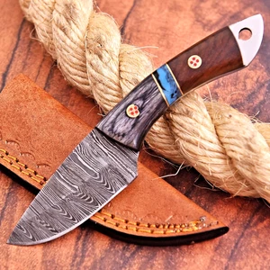 CUSTOM HAND MADE FORGED DAMASCUS STEEL BLADE HUNTING SURVIVAL KNIFE UU 38 - Picture 1 of 5