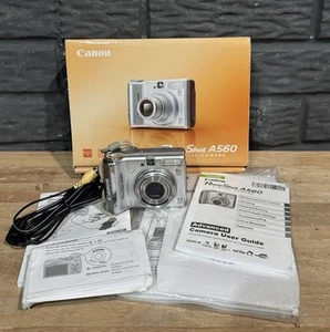 Canon Digital Camera PowerShot A560 7.1MP Silver Tested - With Box - Picture 1 of 11