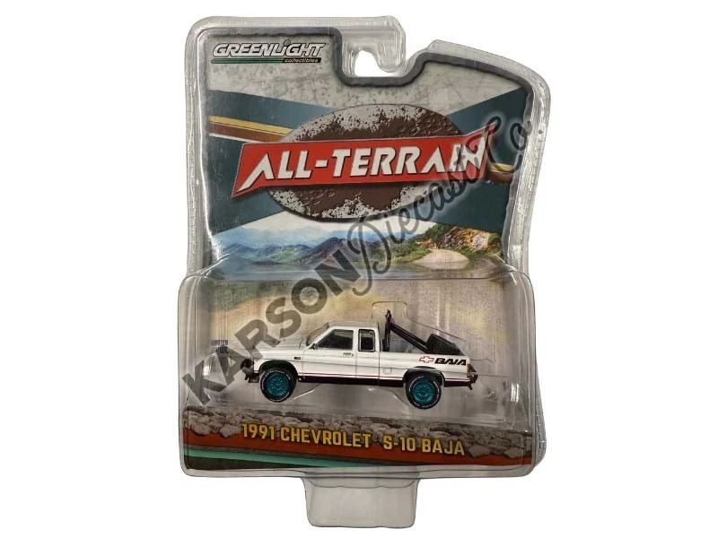 1 64 Scale 1991 Chevrolet S-10 Baja Diecast Model - White - Greenlight #35210-B