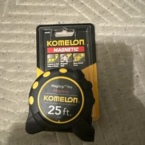 Komelon 7125 Monster MagGrip Pro Black Steel SAE Magnetic Tip Tape Measure 25 ft - Picture 1 of 2