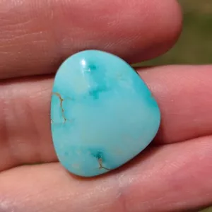 NATURAL SIERRA NEVADA TURQUOISE CAB CABOCHON NEVADA USA 19.50 CARATS - Picture 1 of 4