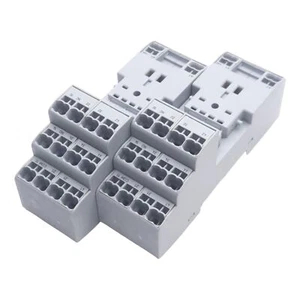 Lot of 2 Wago 858-100 Relay Socket, 250VAC/VDC, 4x8A-2x12A, 3-Level, DIN Rail - Picture 1 of 6
