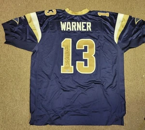 Kurt Warner Signed STL Rams Authentic Reebok Jersey Blue Size 58 BAS Cardinals  - Picture 1 of 6