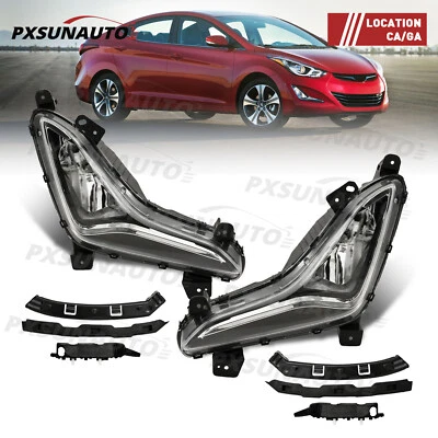 Fit For 2014 2015 2016 Hyundai Elantra Front Fog lamps Bumper Bracket Kit - Image 1 of 4