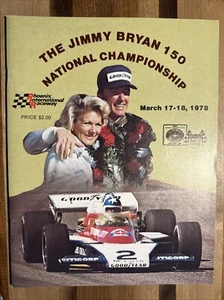 1978 USAC IndyCar Race Program, Phoenix, Johnny Rutherford Cover - Picture 1 of 12