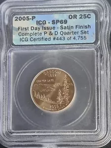 2005-P Oregon State Quarter - ICG SP-69 Satin Finish **SUPER NICE COIN** - Picture 1 of 2