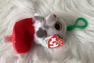 TY BEANIE BOOS HOLIDAYS BUNDLES THE MOUSE 🐁 KEY CLIP 2016  ABOUT 3” - MWMT- - Picture 1 of 3