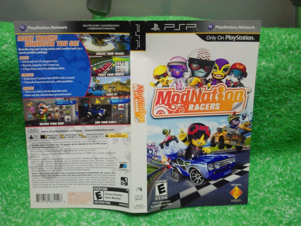 ModNation Racers PSP Game PlayStation Sony UMD Cover Art Only - Image 1 of 1