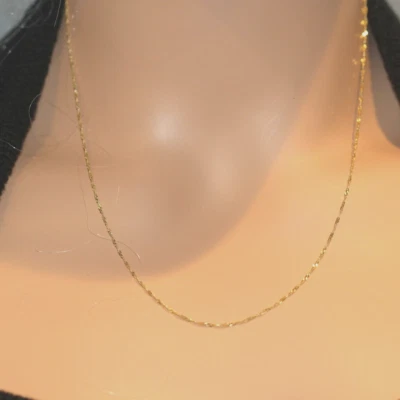 Cadena de oro amarillo de 14 quilates con corte de diamante retorcido (19 pulgadas) Foto 1 de 4