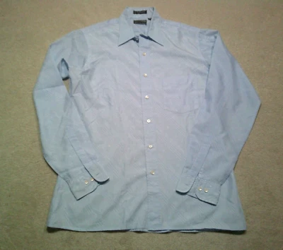 Vintage Pierre-Cardin Button Up Shirt Mens Medium 15.5 Blue 70s 80s - Image 1 of 4