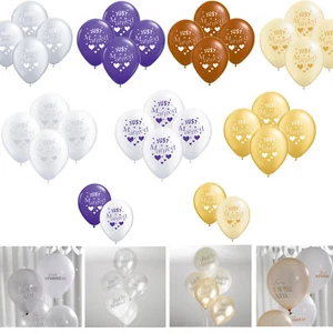 Just Married Wedding Balloons x 10 - Helium Quality or Air - Picture 1 of 16