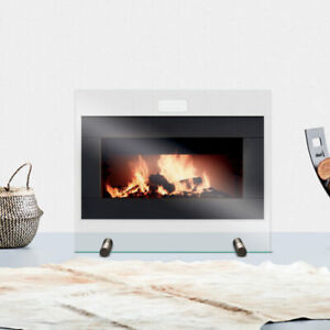 Scandia Tempered Glass Fireplace Shield | Fireplace Screen, Fire Screen
