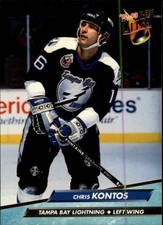 1992-93 Ultra Lightning Hockey Card #412 Chris Kontos Rookie