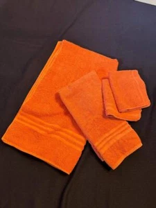 4pc Vintage Towel set Cannon MCM salmon coral solid bath hand wash cloth Towels - Picture 1 of 4