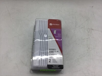Timbre Utilitech 0077143 2 campanas en acabado blanco Foto 1 de 3