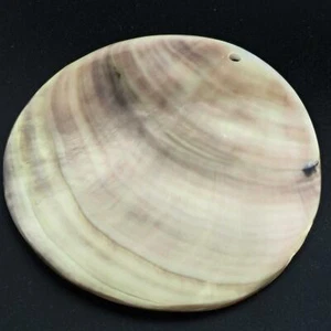 70mm Genuine South Pacific Blacklip Mother Of Pearl Shell Pendant, 2 3/4" - Picture 1 of 1