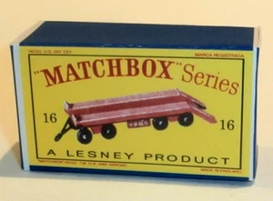 Matchbox Lesney No 16 Atlantic Trailer Empty Repro D style Box * - Picture 1 of 1