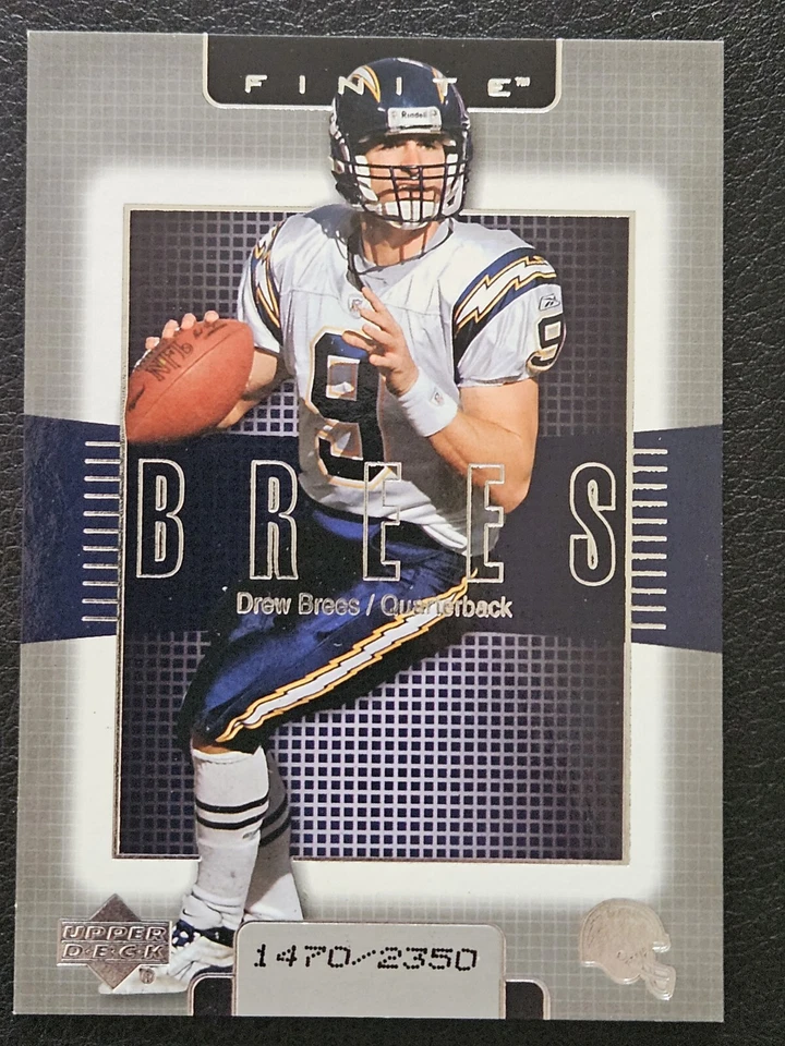 2003 Upper Deck Finite Drew Brees # 1470/2350 San Diego Chargers Saints #9 NM - Image 1 of 2
