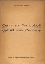 Opuscolo Cenni francobolli Albania Centrale Gioachino Saraceni