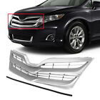 Fits Toyota Venza 2013-2016  Front Upper Grille Grill Silver Factory Replacement