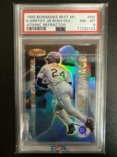 1999 Bowmans Best Ken Griffey Jr Ruben Mateo Mirror Image Atomic Refractor PSA 8