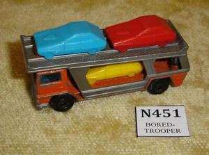 VINTAGE MATCHBOX SUPERFAST NO. 11 CAR TRANSPORTER MACAU 1978 SILVER BASE DIECAST - Picture 1 of 7