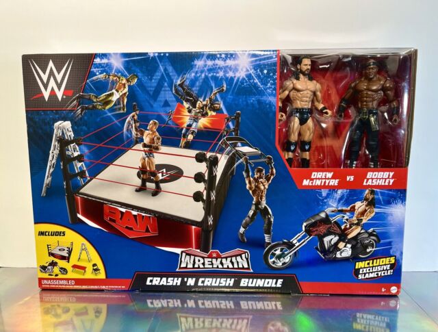 Luta Livre Mma Ring Com 4 Bonecos Miniatura Wwe Championship