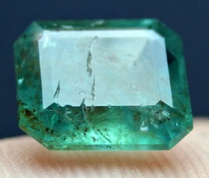 Top GREEN EMERALD Loose Gemstone Zambia for Rings 3.10 Ct Emerald Top Stone - Picture 1 of 10