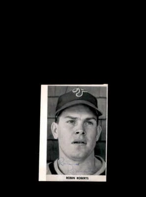 Robin Roberts JSA Coa Signed Vintage 3x4 1950 Original Phillies Photo Autograph - Image 1 of 3