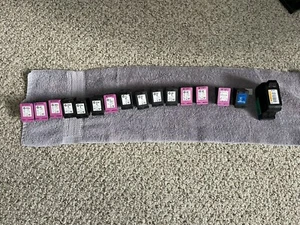 14 HP Virgin Empty Ink Cartridges, Never Refilled, 61, 67, 60, 23, + 2 Bonus - Photo 1/9