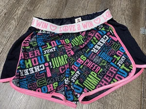 So girls sz L 14 cheer jump pink black blue green white Sports Running guc - Picture 1 of 4