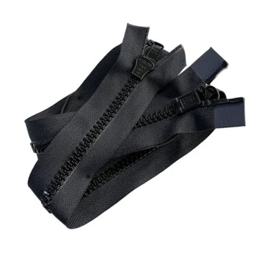 YKK #8 12" - 36" Chaqueta de plástico moldeado bidireccional resistente con cremallera separadora Foto 1 de 4