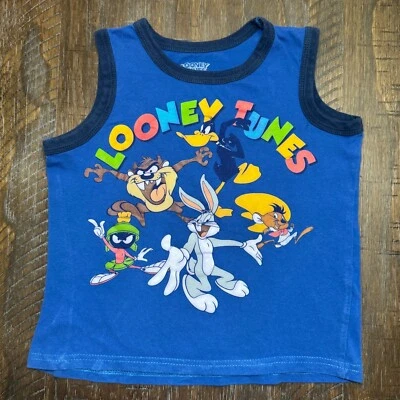 Camiseta sin mangas Looney Tunes personajes de dibujos animados sin mangas azul talla 6 Foto 1 de 4