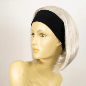 turban chimio avec bandeau elastique cheveux blanc ref DOROTHEE en 60 - Imagen 1 de 8
