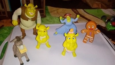 史莱克 3 动作玩偶麦当劳 2007 Donkey Shrek 婴儿食人魔男孩和女孩! Fiona — 第 1/4 张图片