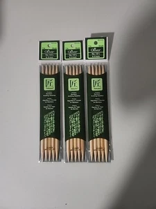 Clover lot of 3Takumi 7" Bamboo Dbl. Pt. Knitting Needles Sz. No. 10.5 / 6.5 mm - Picture 1 of 2