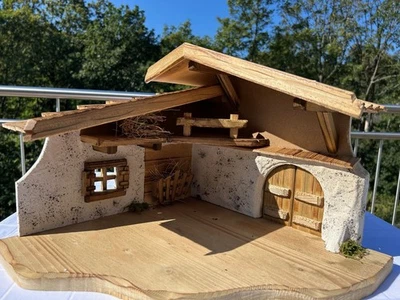 GORGEOUS CHRISTMAS NATIVITY SCENE "Catherine" MANGER STABLE NEW Rustic NATIVITY STABLE - Image 1 of 4