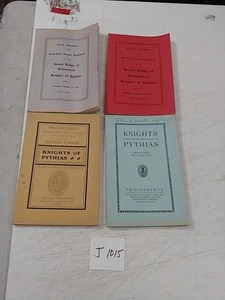 4 KNIGHTS OF PYTHIAS JOURNALS  OF PROCEEDINGS 1925, 1905, 1907, 1927 - Picture 1 of 6