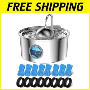 Stainless Steel Cat Water Fountain, 3.2L Capacity - Picture 1 of 15