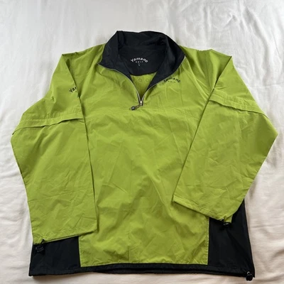Yamano Golf Convertible Waterproof Windbreaker Green Black Zip-Off Sleeves Large - Image 1 of 4