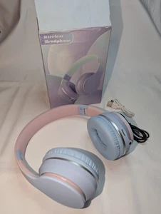 Bluetooth Kids Headphones Wireless Kids Headphones Over Ear with Microphone BLUE - Picture 1 of 10