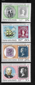 Bahamas SC # 450-453 Sir Rowland Hill , Penny Postage Centenary . MNH - Picture 1 of 1