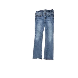 American Eagle Kick Boot Damengröße 4 dunkle Waschung blau Denim Jeans - Bild 1 von 4