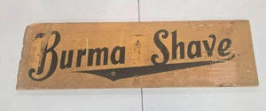SEGNALE STRADALE VINTAGE 1951 ORIGINALE BIRMANIA RASATURA 2 LATI LEGNO GIALLO "L'ERBA HA RIZ" - Foto 1 di 8