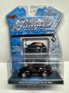 (B1) Maisto Playerz 2003 Mercedes-Benz SL 55 AMG Luxury Custom Shop 1/64 Black - Picture 1 of 3