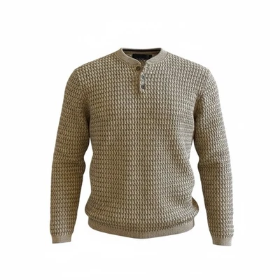 Suéter Bill Blass Para Hombres XL Tejido Cuello Redondo Pullover 3 Botones - De Colección Foto 1 de 4